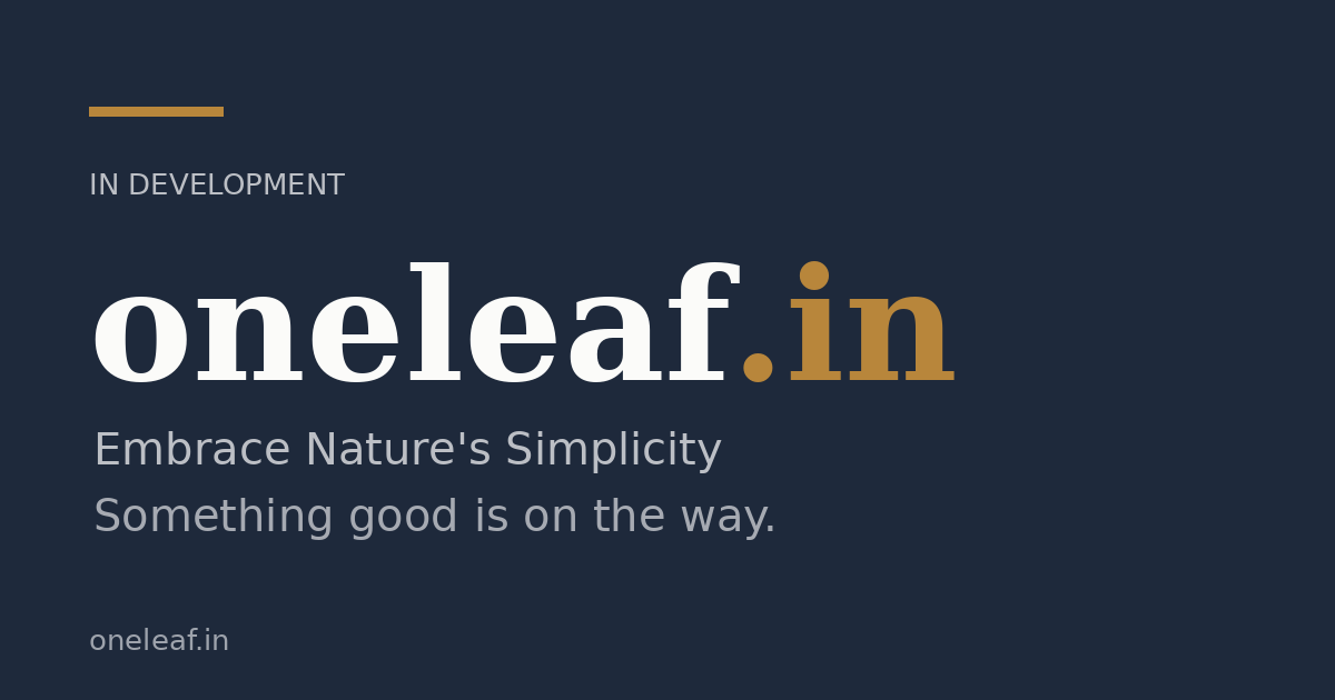 Link preview image for oneleaf.in